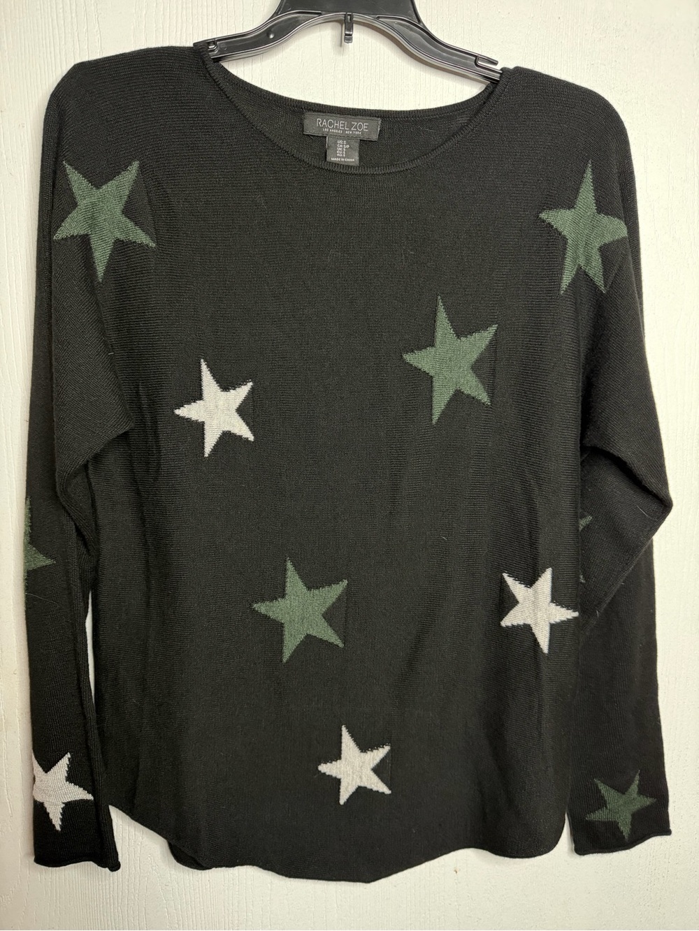 Rachel Zoe Women’s Black Star Knit Sweater